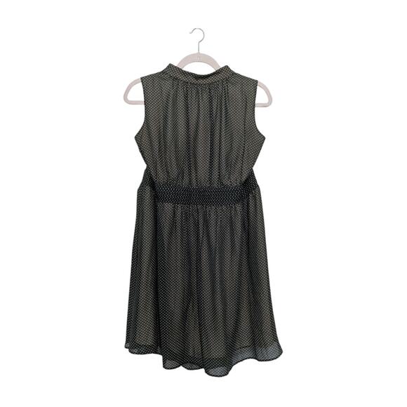 Modcloth Fervour Windy City Green Polka Dot Dress Womens 4X Plus Size Sleeveless - Picture 2 of 6